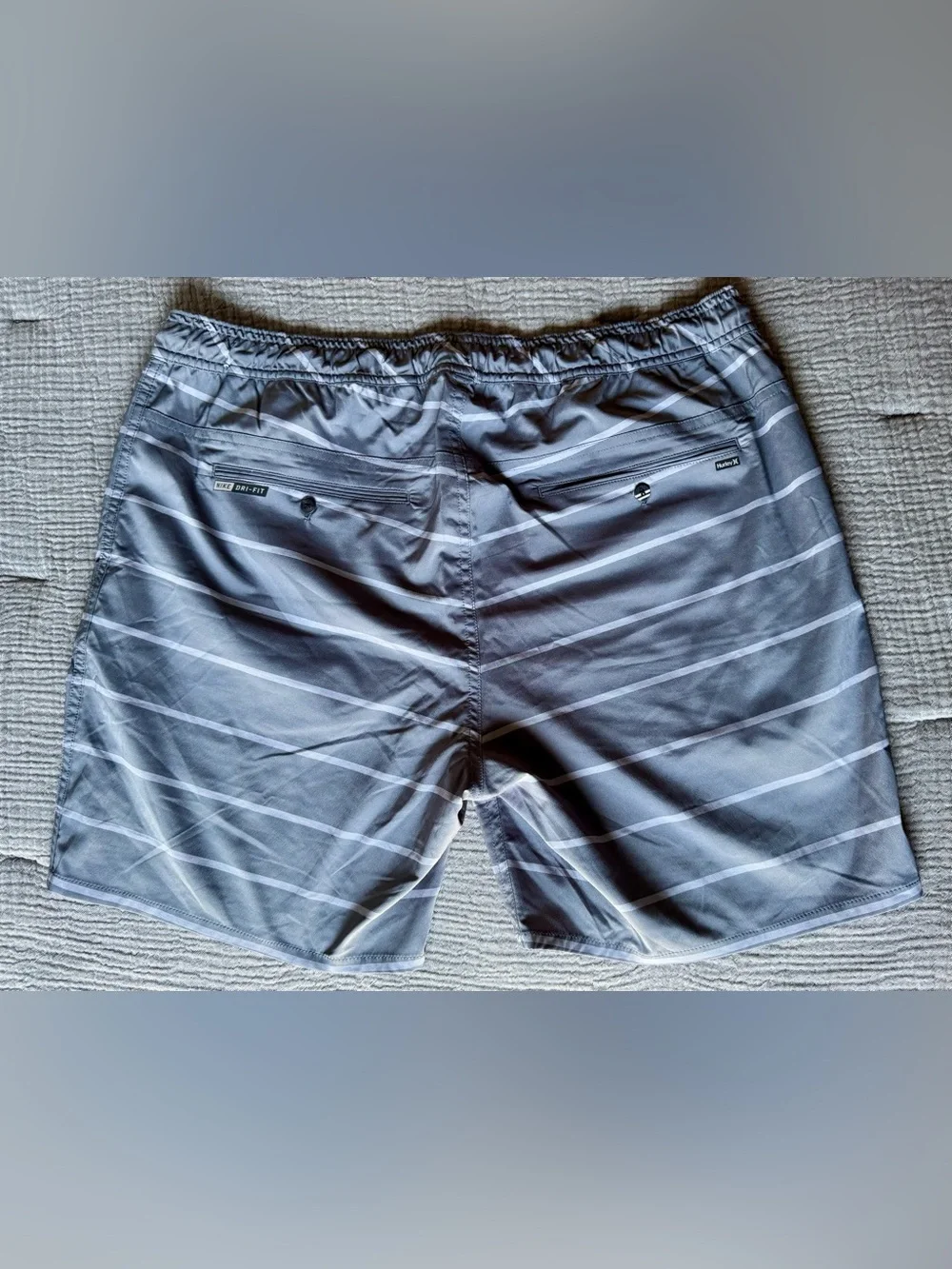 Hurley Gray Striped Board Shorts
